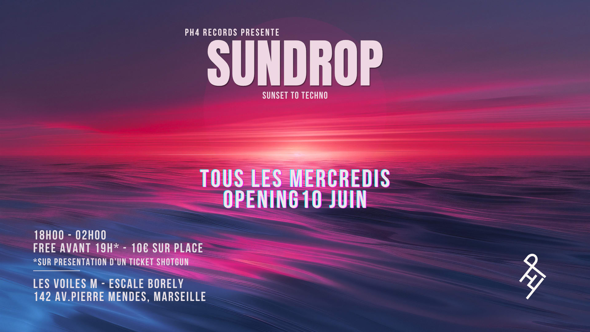Sundrop - Tous Les Mercredis - Opening 10 Juin