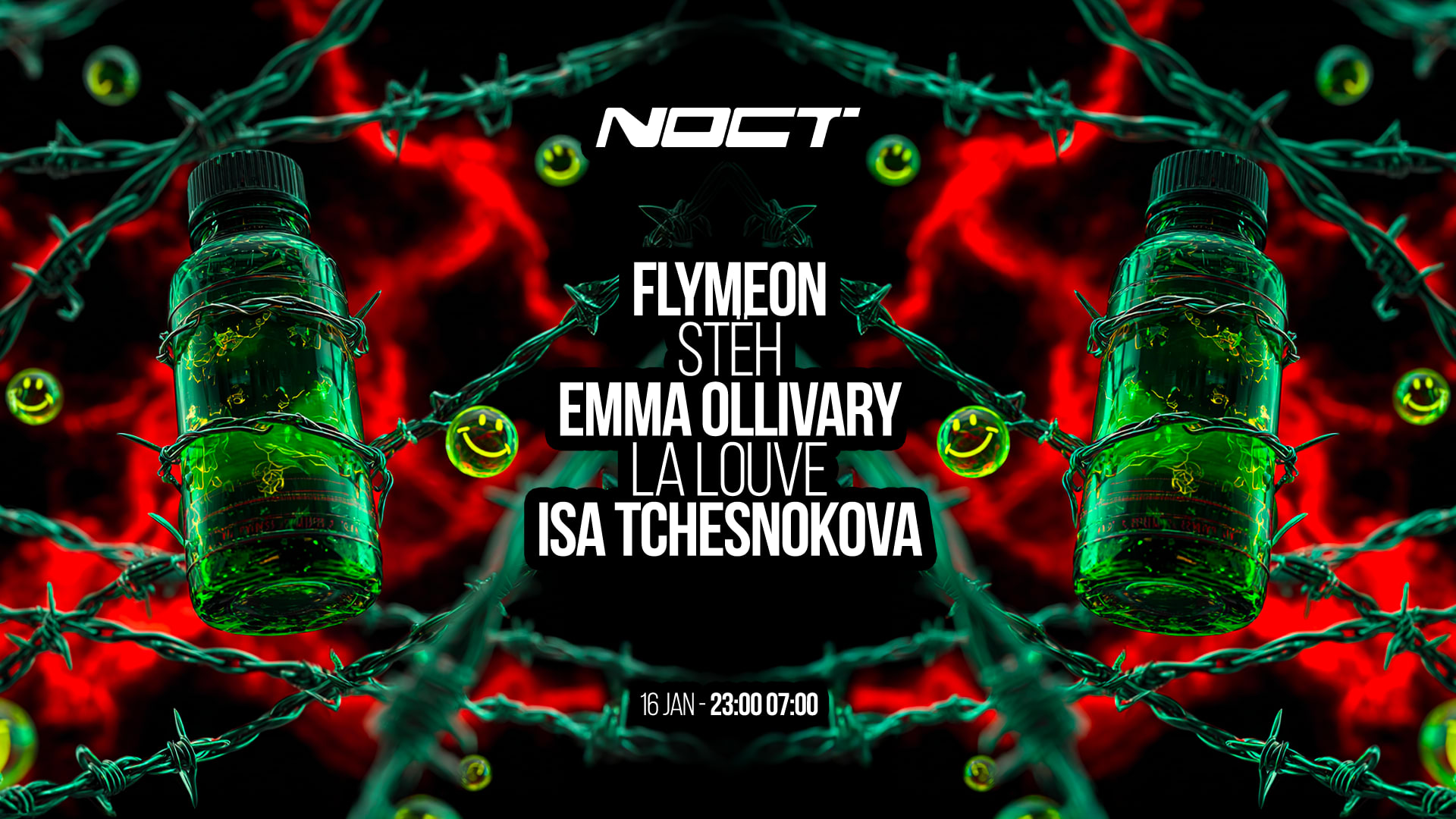 NOCT : FLYMEON - STËH - EMMA OLLIVARY - LA LOUVE & MORE