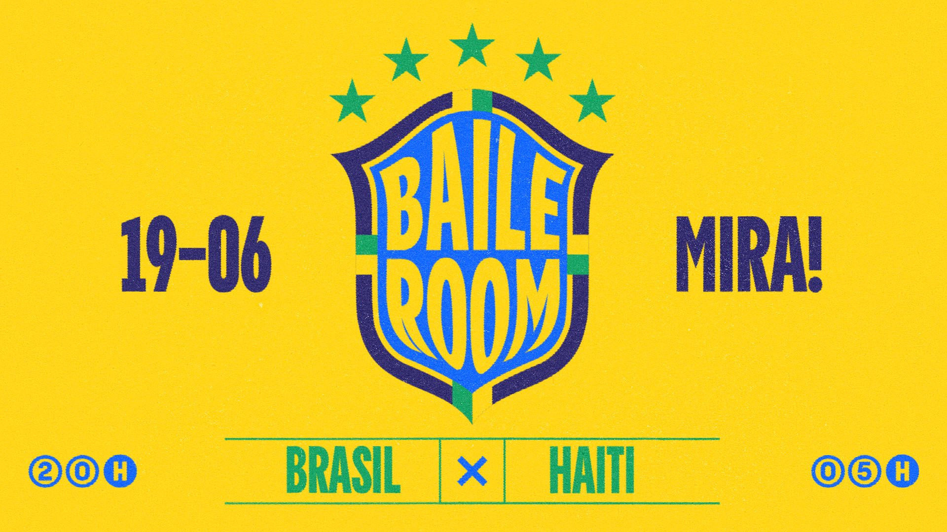 Baile Room | Baile na Copa BRA x HAI - Sex, 19/06 @Mira Bh