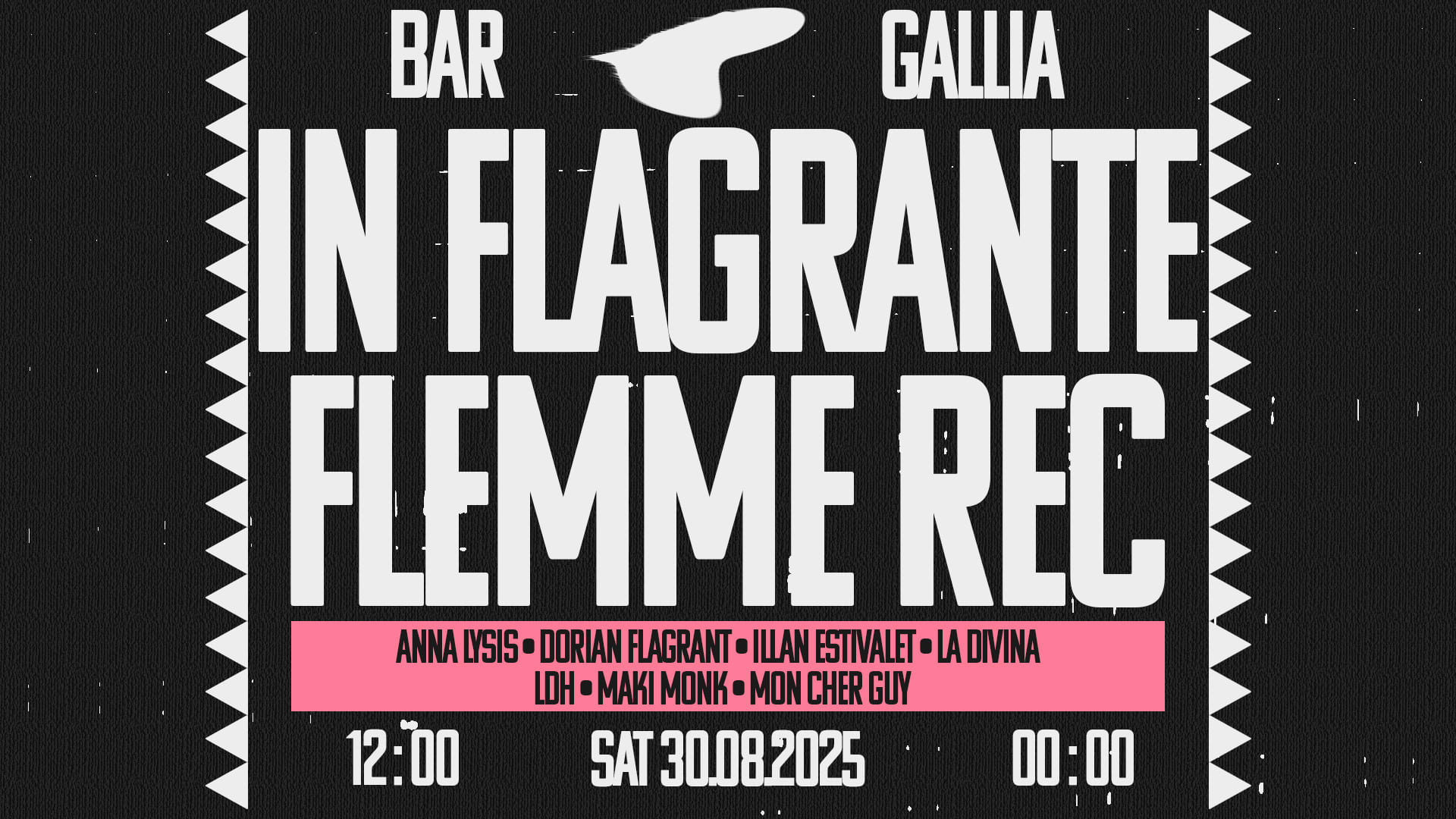 In Flagrante x Flemme Records ~ DJ Sets ~ Bar Gallia