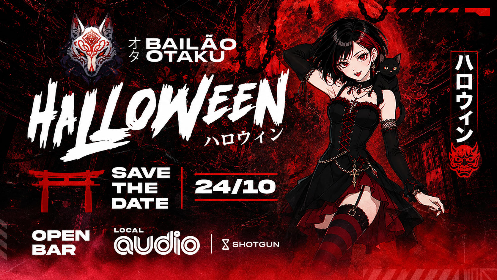 Bailão Otaku - 14 Edição No Submundo - Halloween - Open Bar