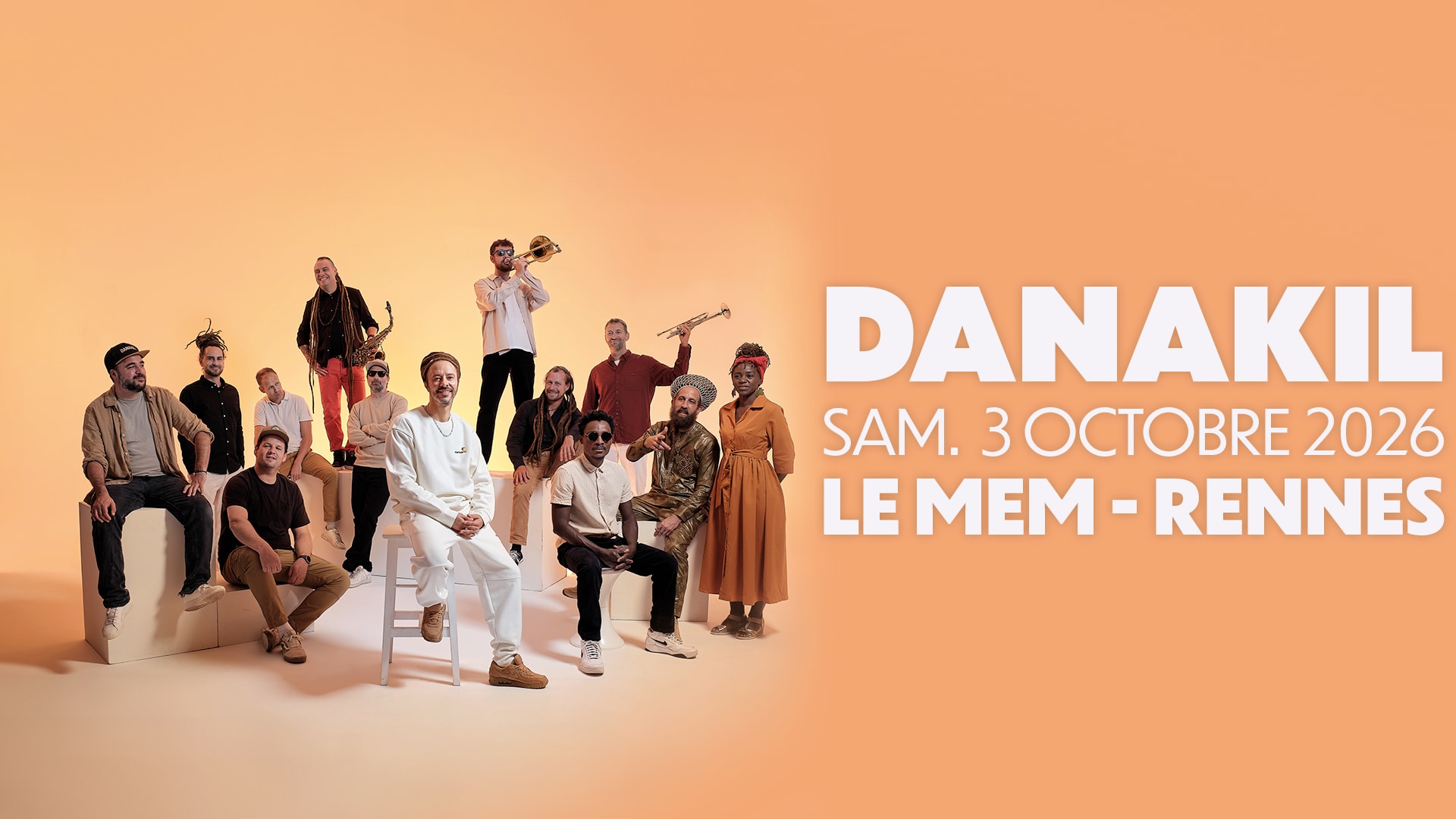 Danakil, la formation reggae la plus solaire de France, sera de passage au MeM le 3 octobre. Prends ta place pour ne pas les manquer 🎟️