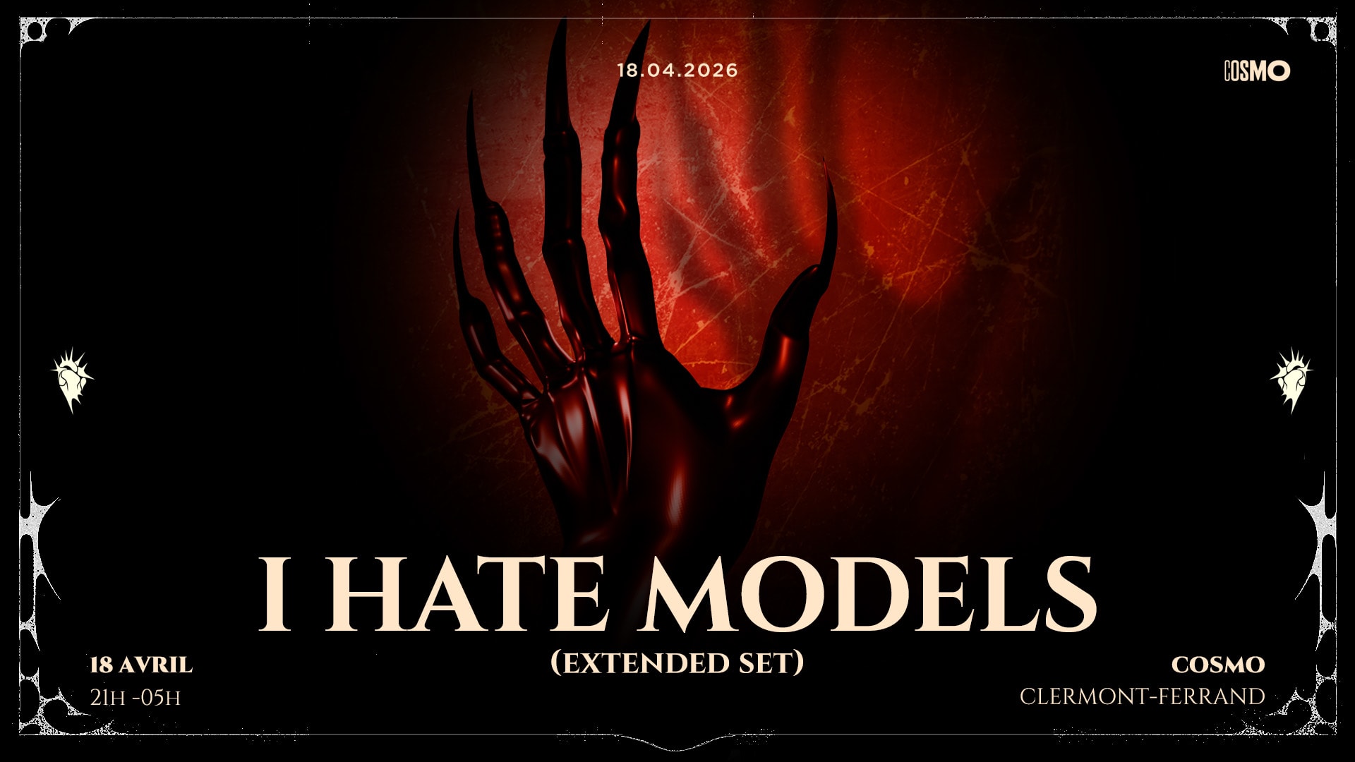 Le samedi 18 avril, I Hate Models débarque à OBSCENE pour un Extended Set dans un lieu XXL transformé en mini-festival ! 8h de son en format boiler room, 4 000 personnes attendues de 21h à 5h : prends ta place maintenant ! 🔥