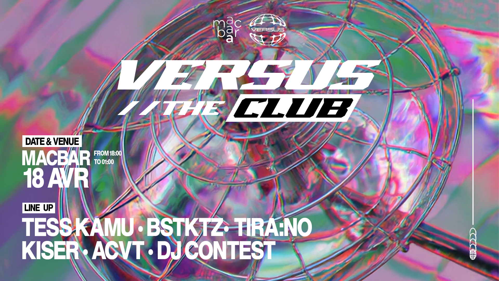 Versus The Club #7 W/ Tess Kamu, Bstktz, Tira:No & More