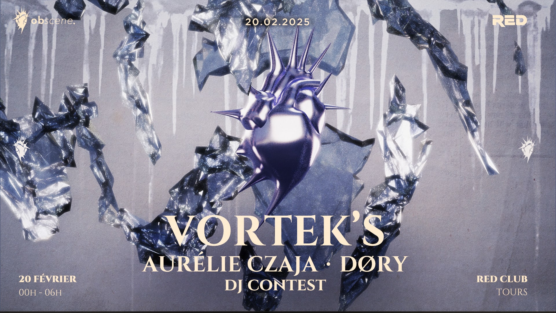 Le Red Club va vibrer le 20 février 2026 ! Vortek's, Aurelie Czaja et Døry sont prêts pour te faire vivre une soirée unique au rythme de leurs sets enflammés 🔥 Chope ta place dès maintenant et viens raver ! 🚨👀