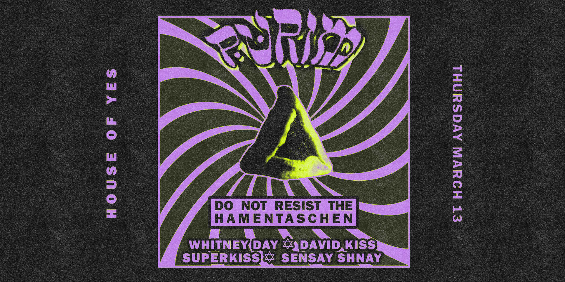 Purim Party: Whitney Day • David Kiss • Sensay Shnay +++