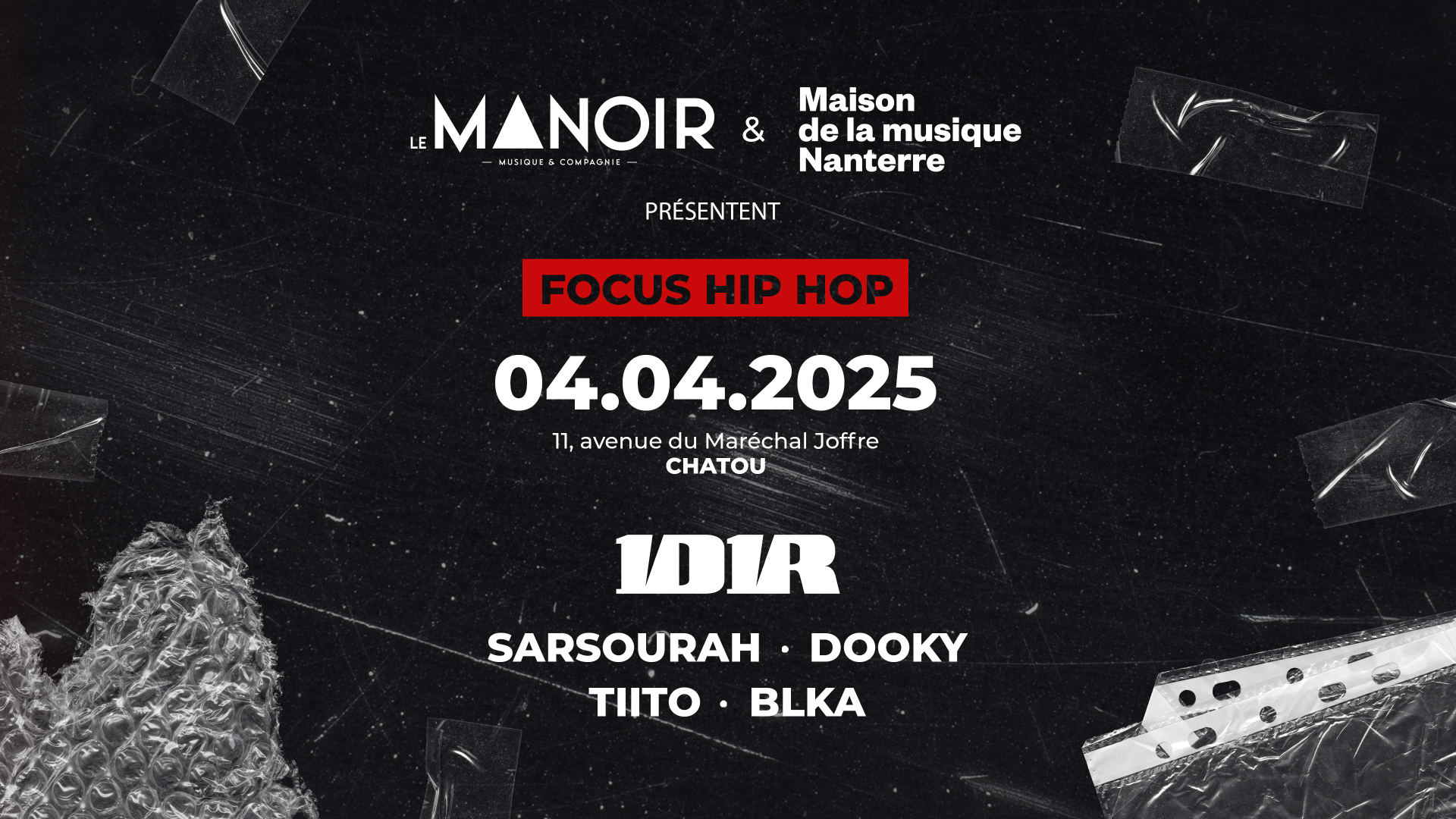Focus Hip Hop : 1d1r • Sarsourah • Dooky • Tiito • Blka