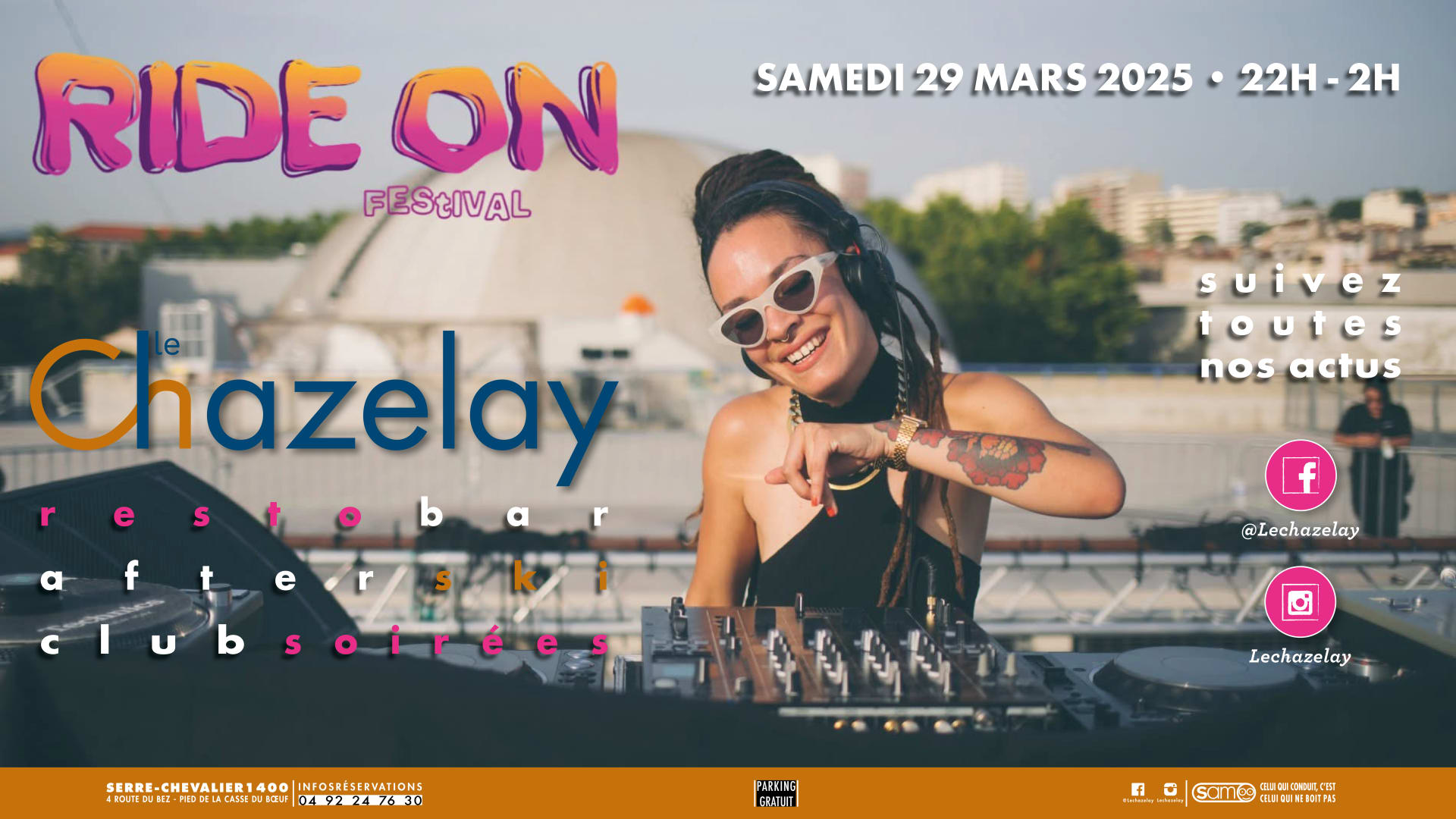 Soirée Ride On Festival - Serre Chevalier - Dj Goldie B