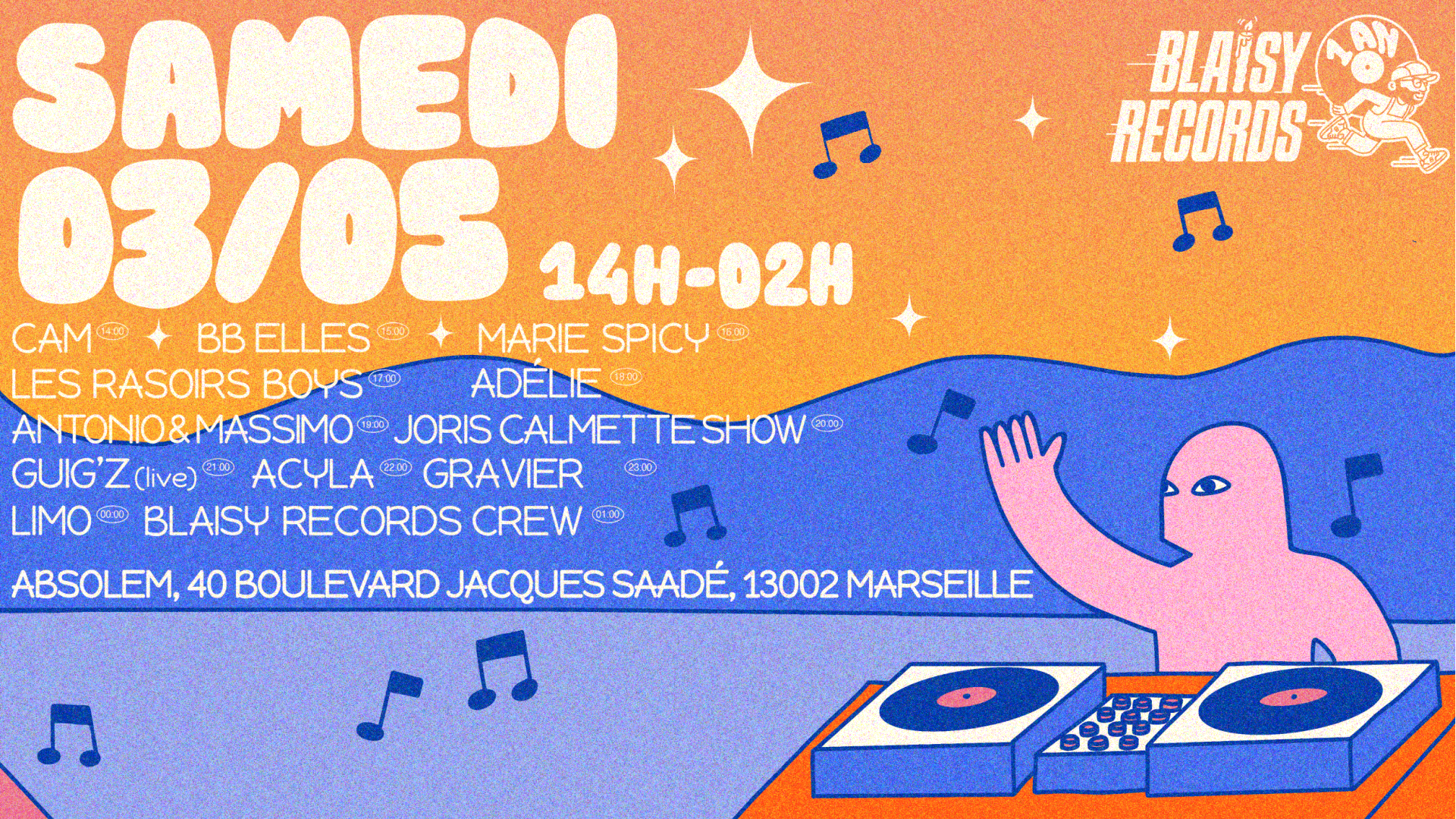 Blaisy Rec. 1 An / Jour 3 : Absolem