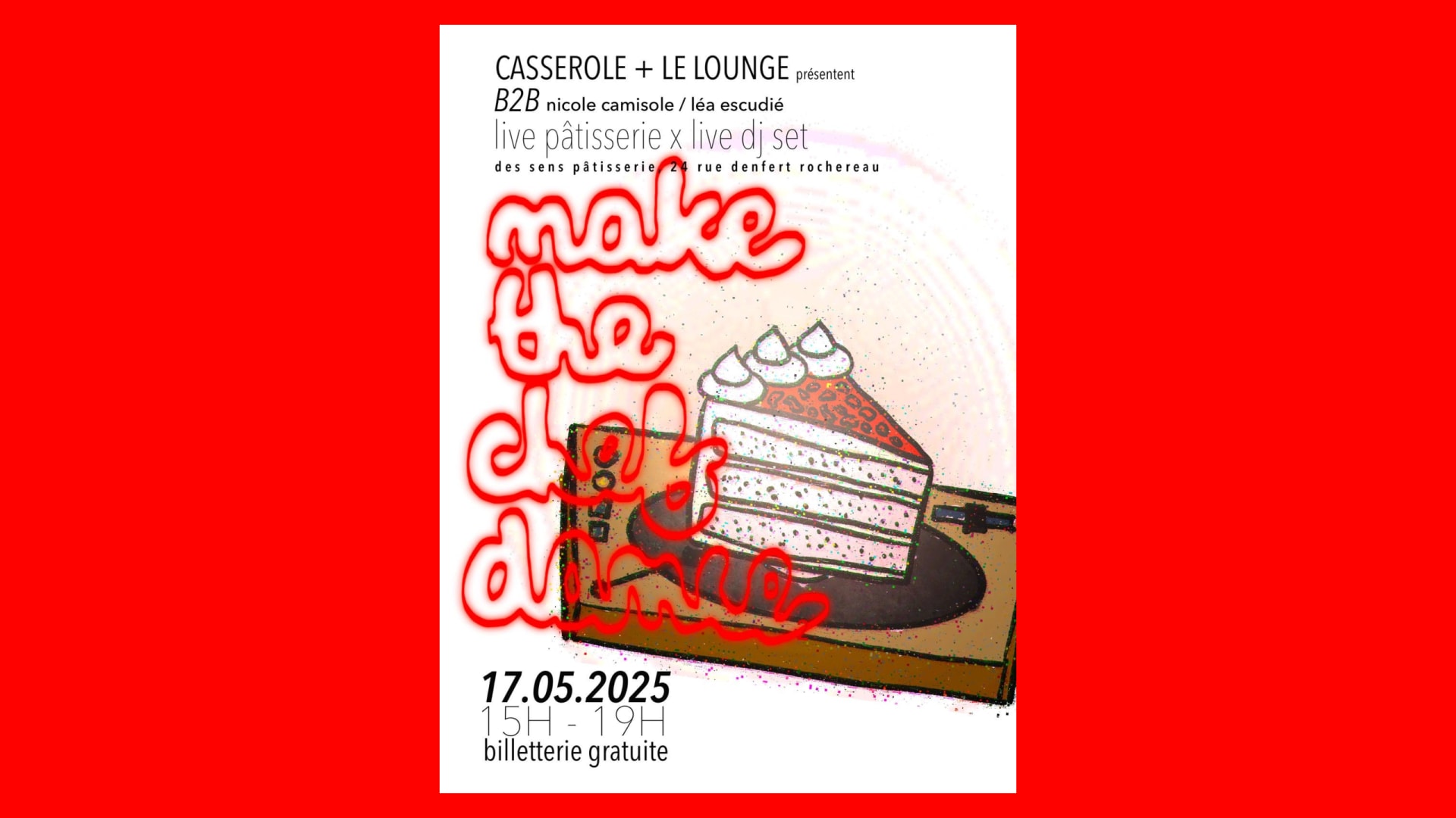 Make The Chef Dance - B2b @Des Sens Pâtisserie