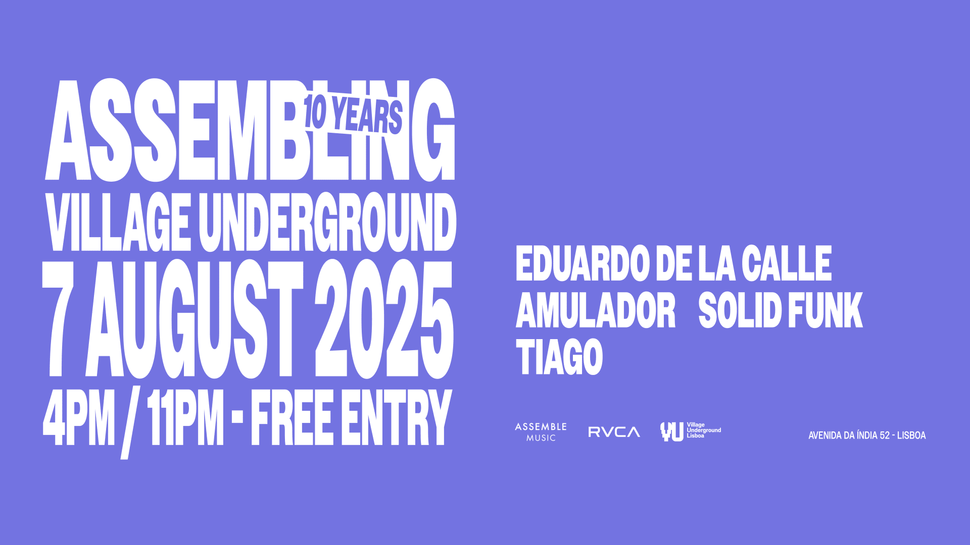 Assembling Village Underground | Thu 7 August • Free Entry