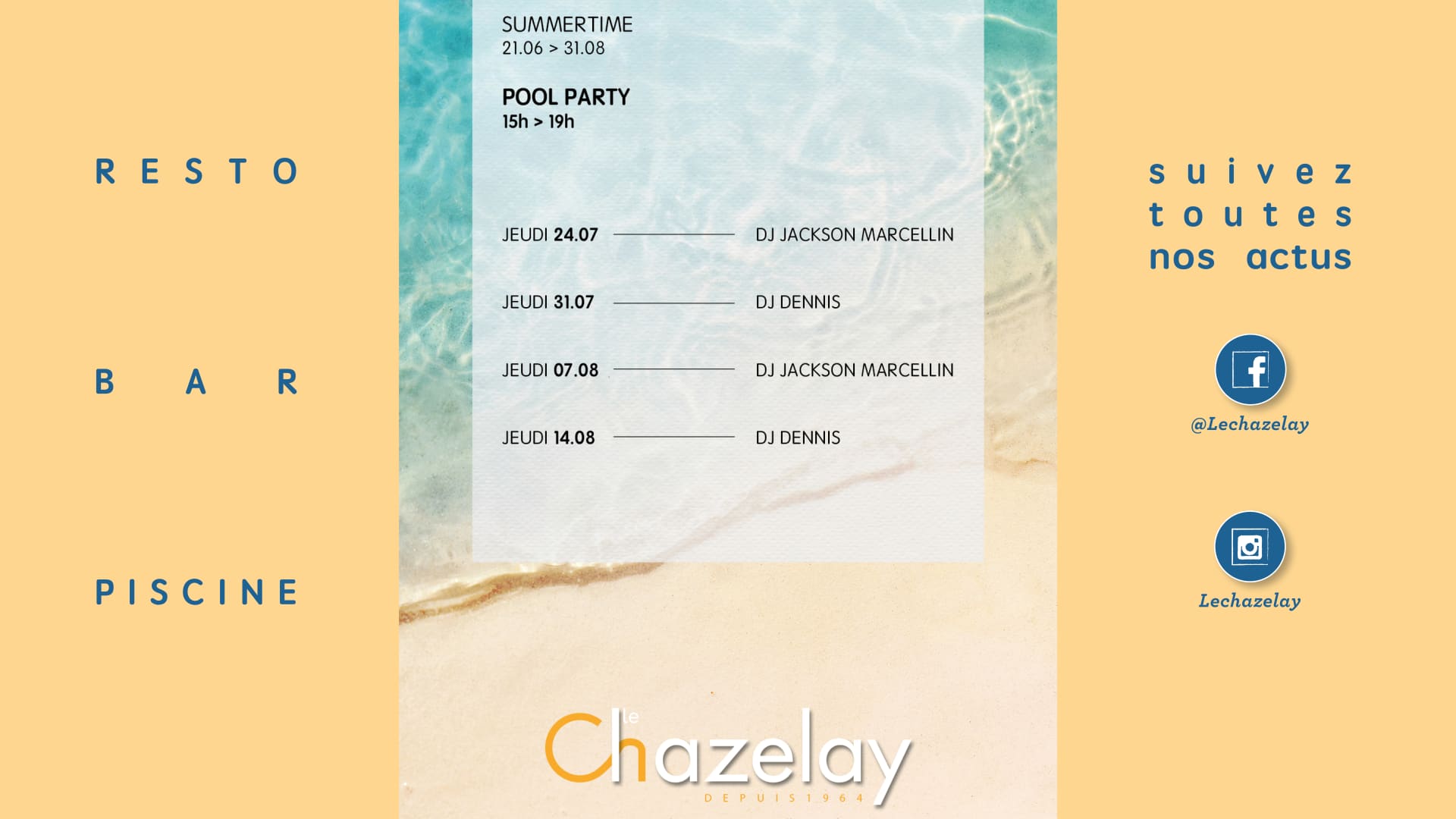 Pool Party 4 • Dj & Piscine • Le Chazelay • Serre Chevalier