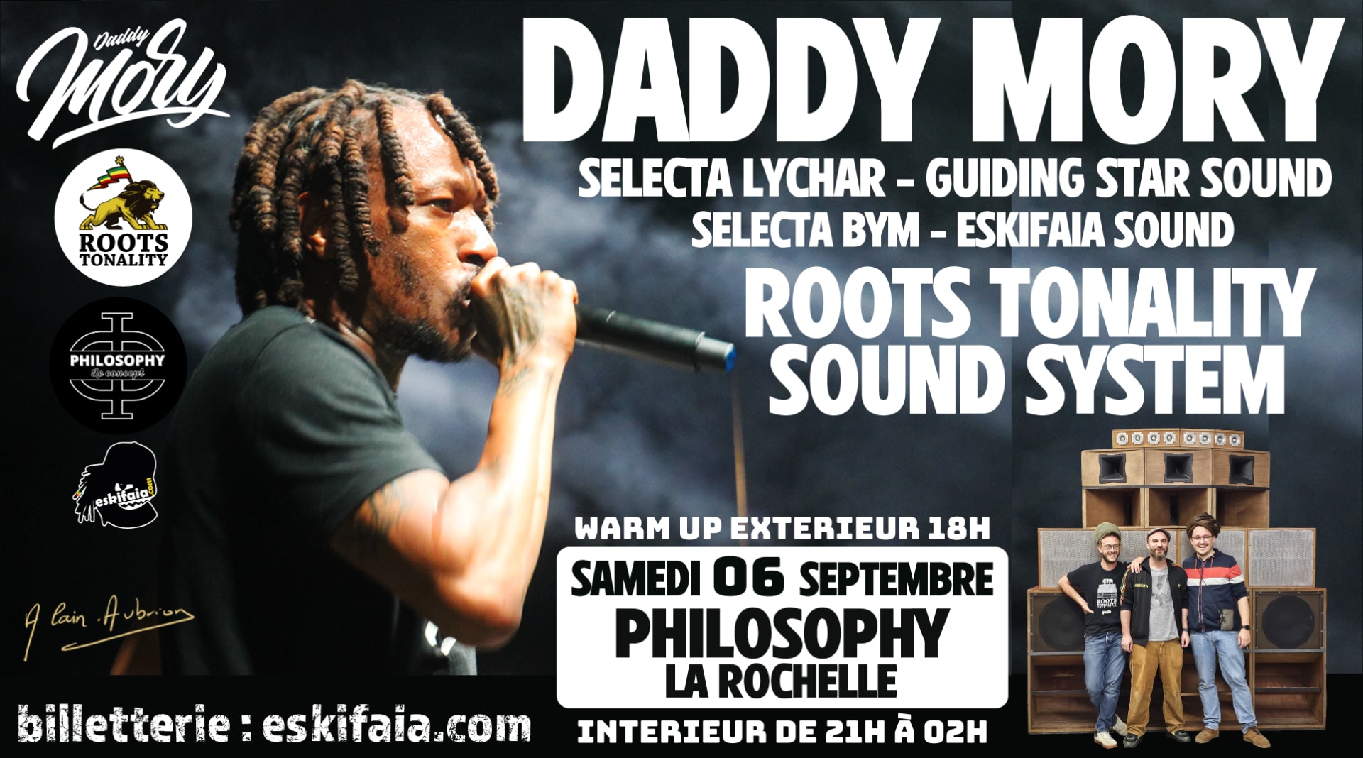 Daddy Mory (Raggasonic) + Lychar Selecta + Roots Tonality