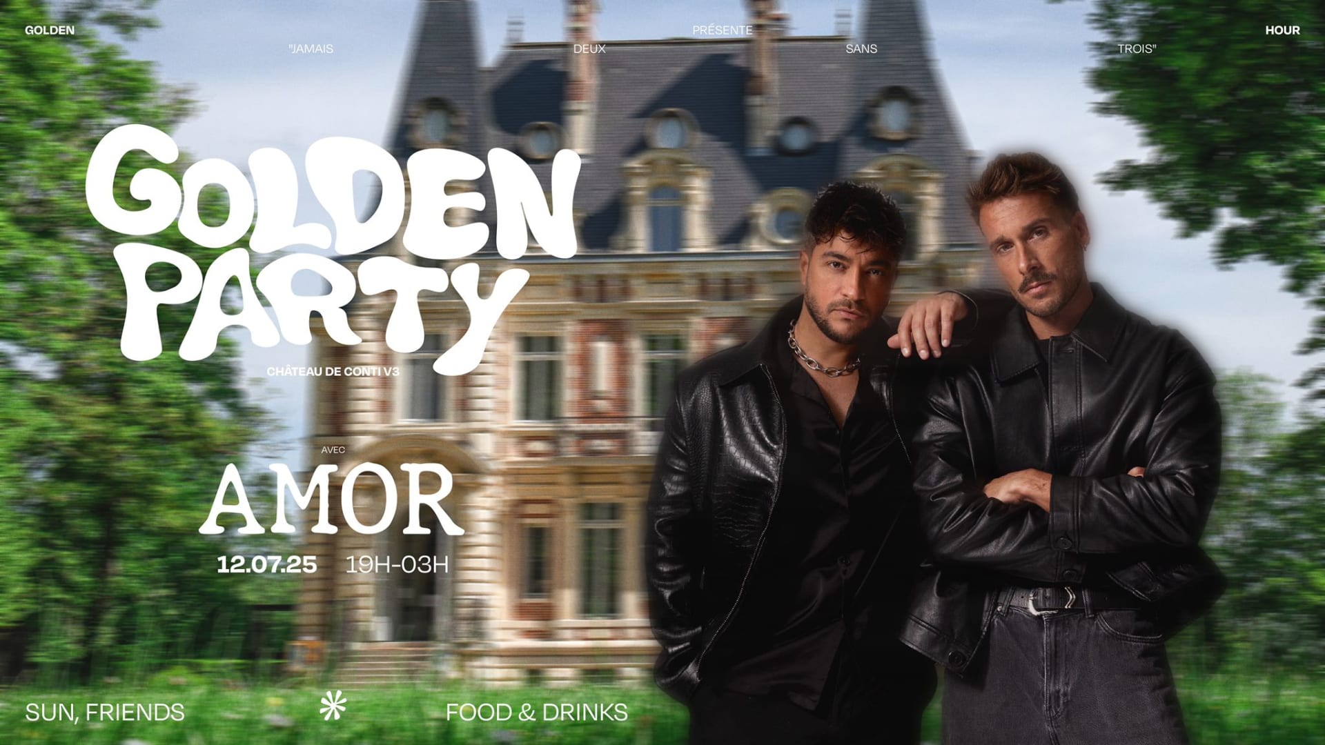 Golden Party Invite Amor