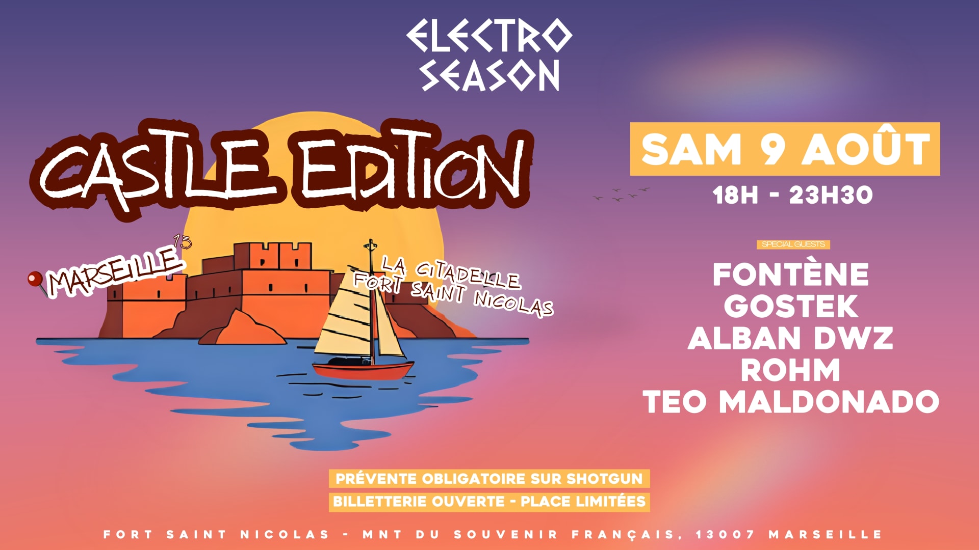 Electro Season - Citadelle De Marseille I Sam 9 Août