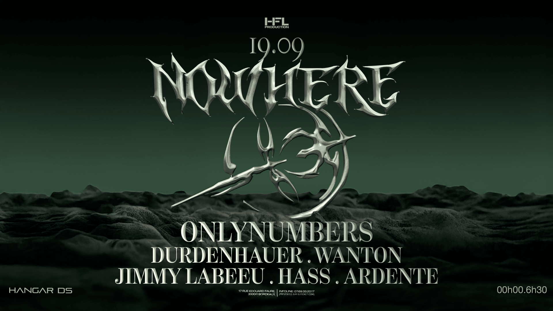 Nowhere W/ Onlynumbers / Durdenhauer / Jimmy Labeeu / Wanton