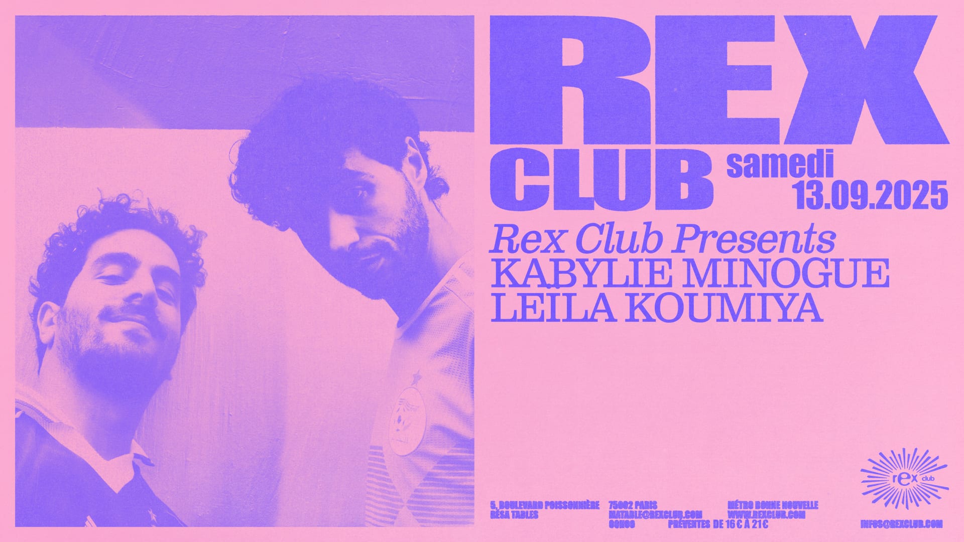 Rex Club Presents: Kabylie Minogue, Leïla Koumiya