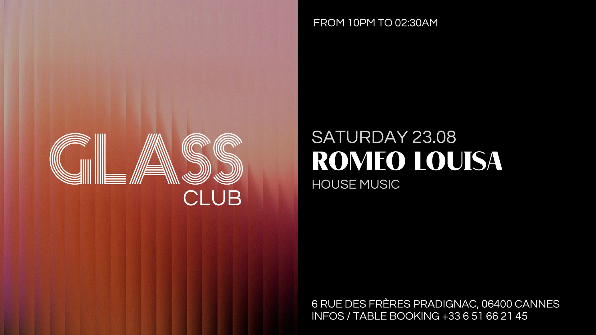 Glass Club Reçoit Roméo Louisa