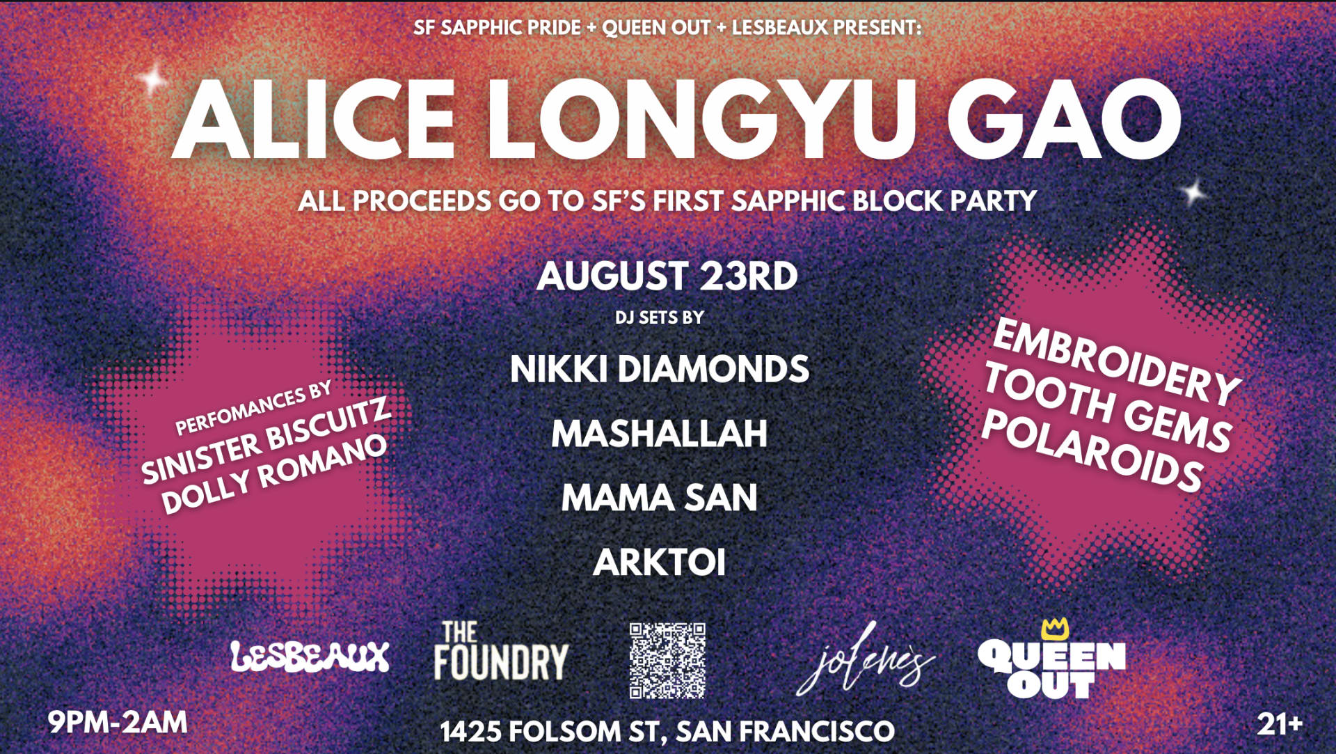 Sf Sapphic Pride Presents: Alice Longyu Gao