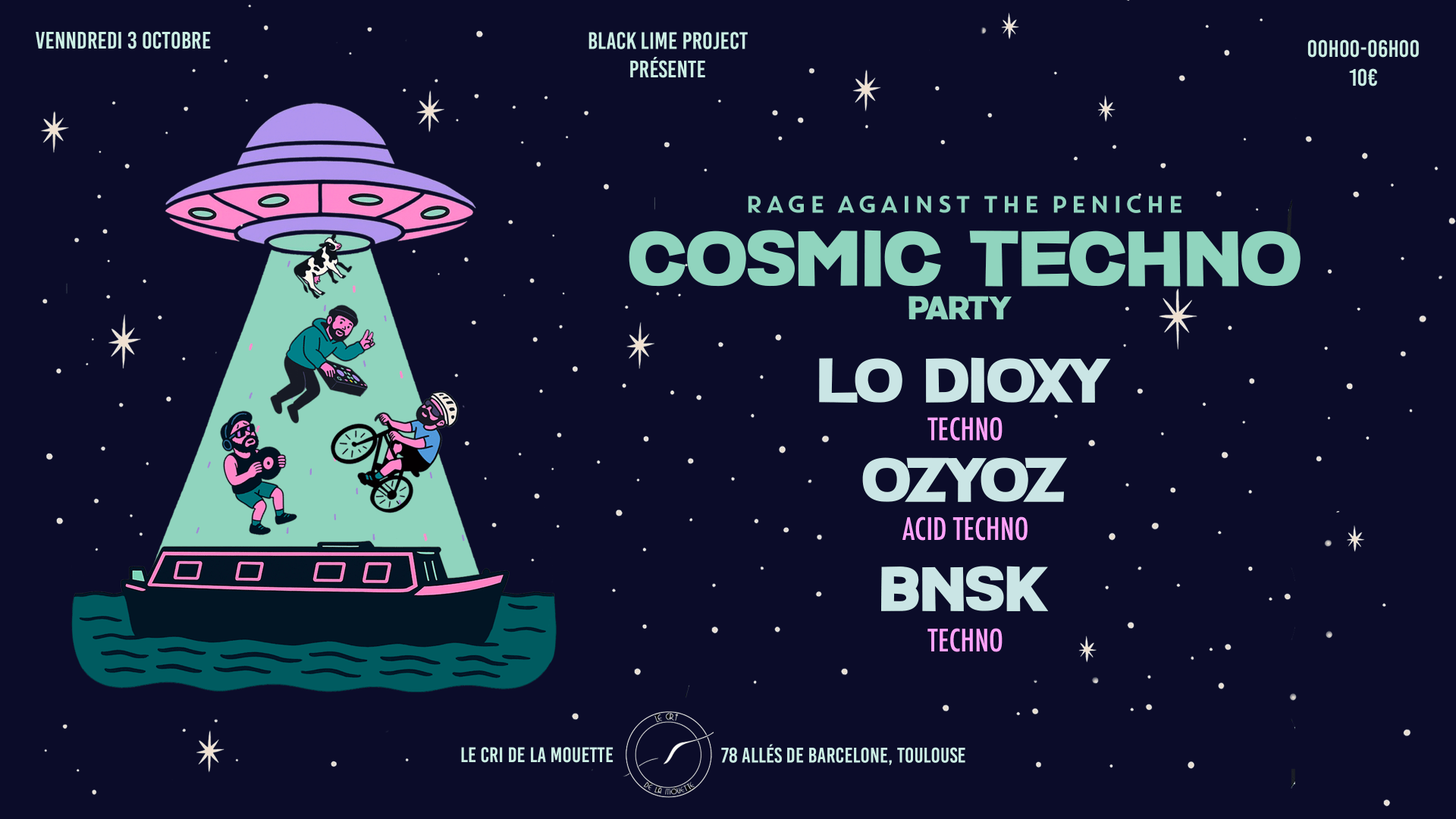 Rage Against The Péniche - Cosmic Techno Party