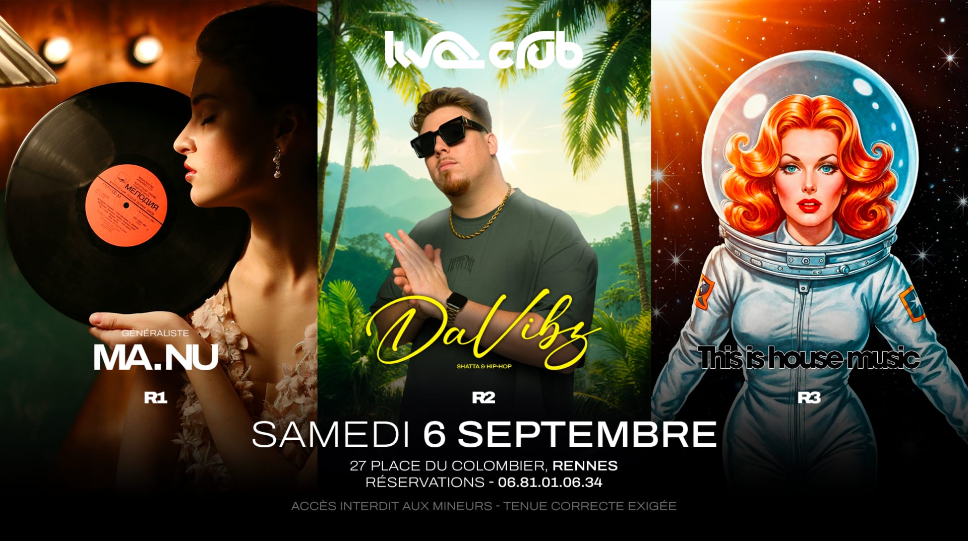 Da Vibz W/ Dj Zoo (R2)+ Classic House (R3)+ Ma.Nu (R1)