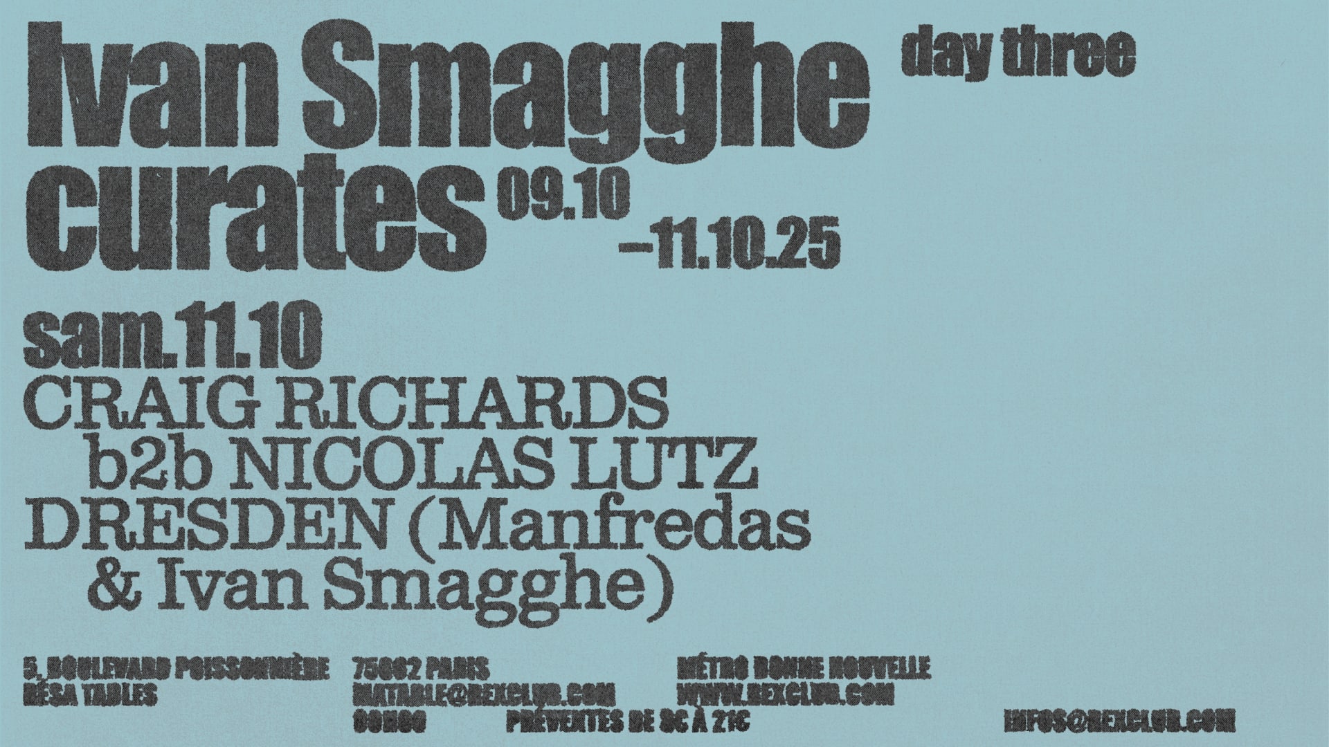Ivan Smagghe Curates Craig Richards B2b Nicolas Lutz Dresden
