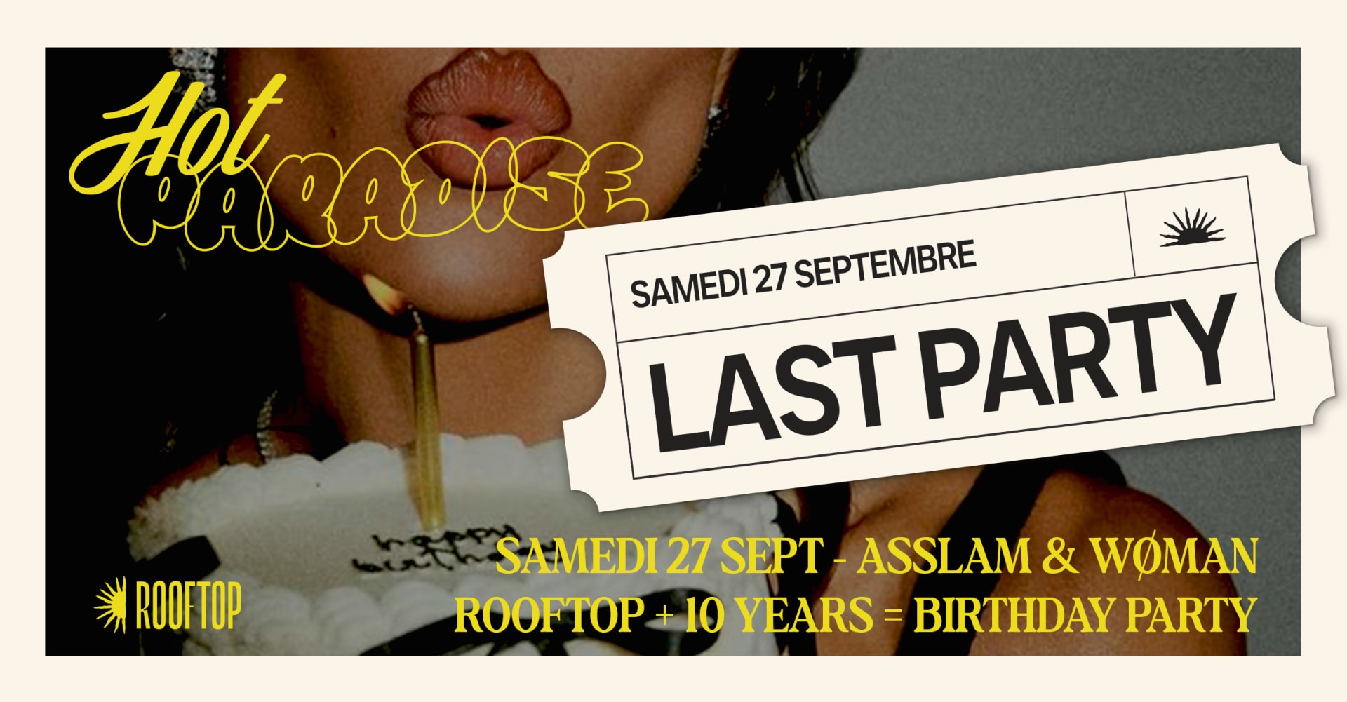 Le Rooftop X Hot Paradise - Les 10 Ans Du Rooftop ! 27.09