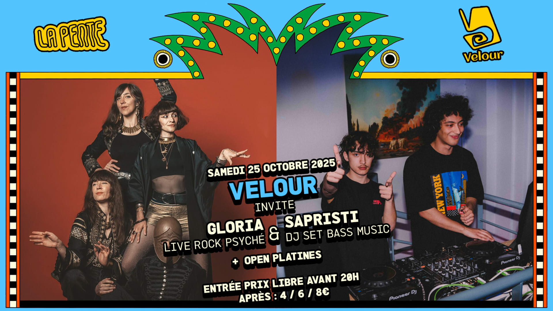 Velour W/ Gloria, Sapristi & Open Platines