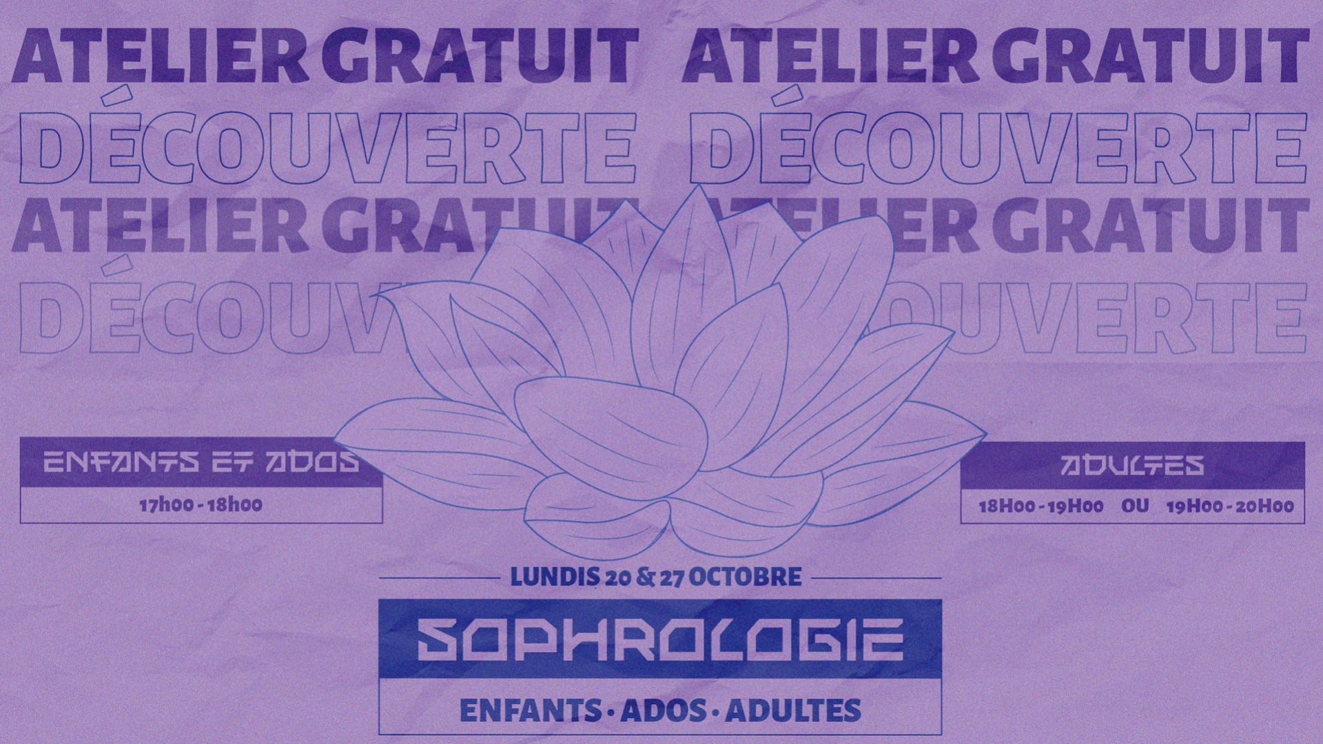 Atelier Gratuit Découverte Sophrologie - Enfants & Ado 20/10