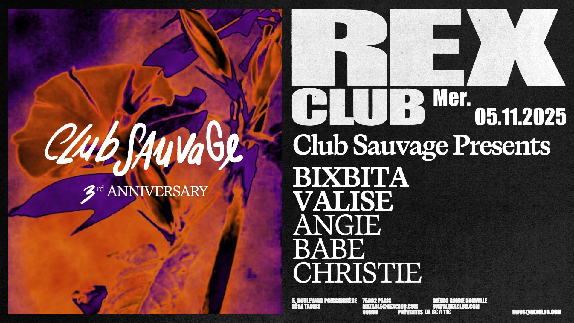 Club Sauvage 3rd Anniversary: Bixbita, Valise & More