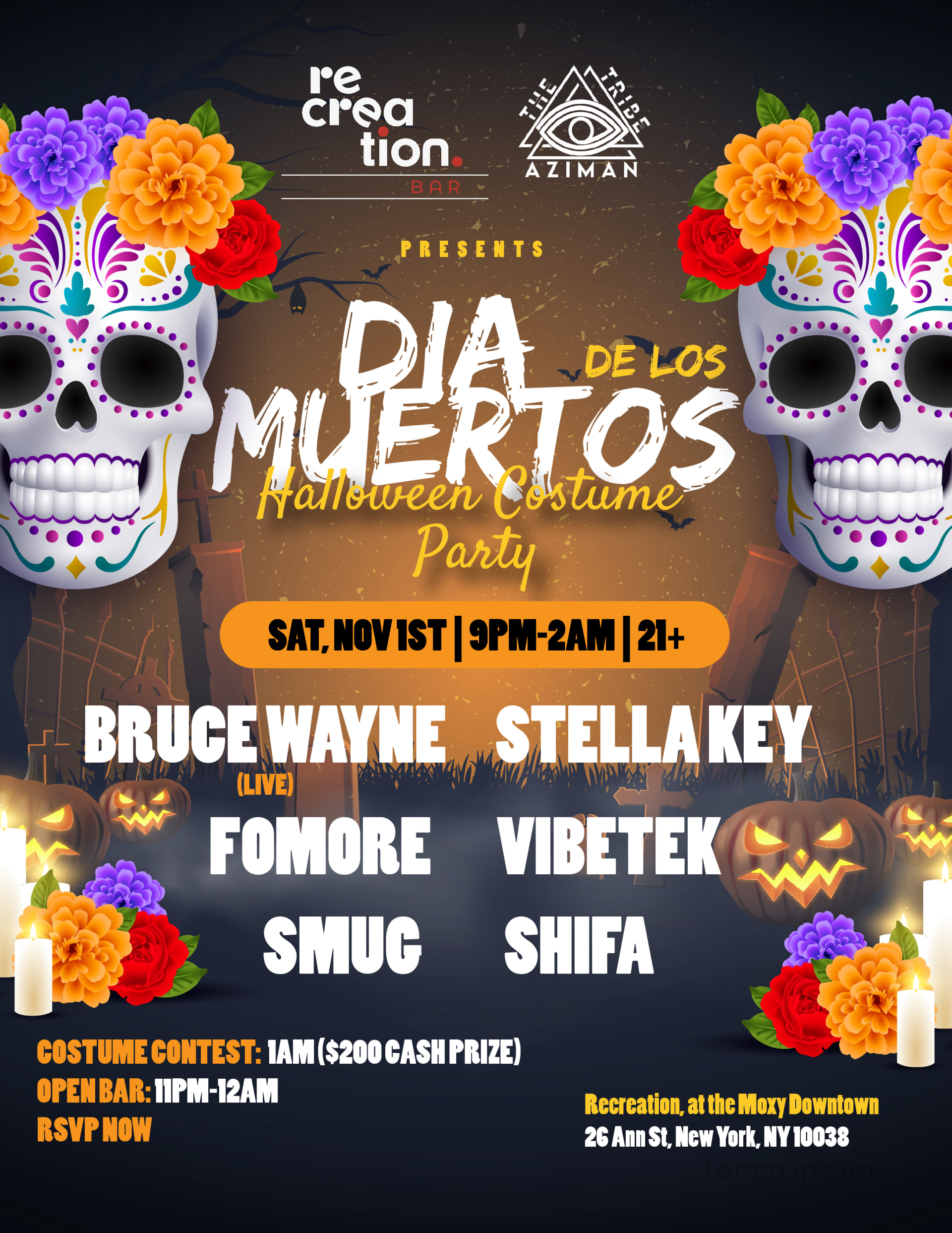Dia De Muertos (Halloween On A Basketball Court) - Open Bar