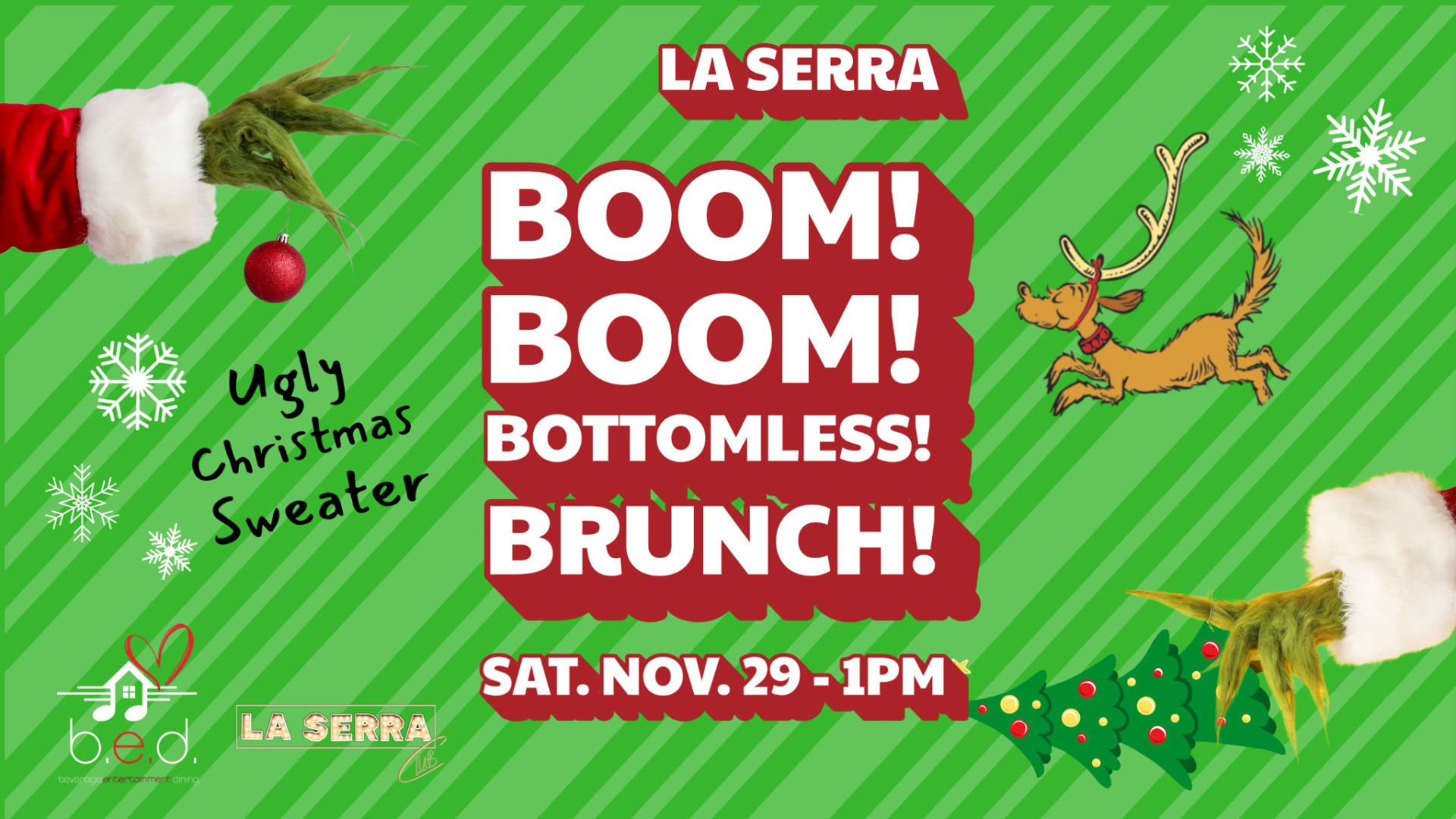 Bottomless Boom! Boom! Christmas Brunch!