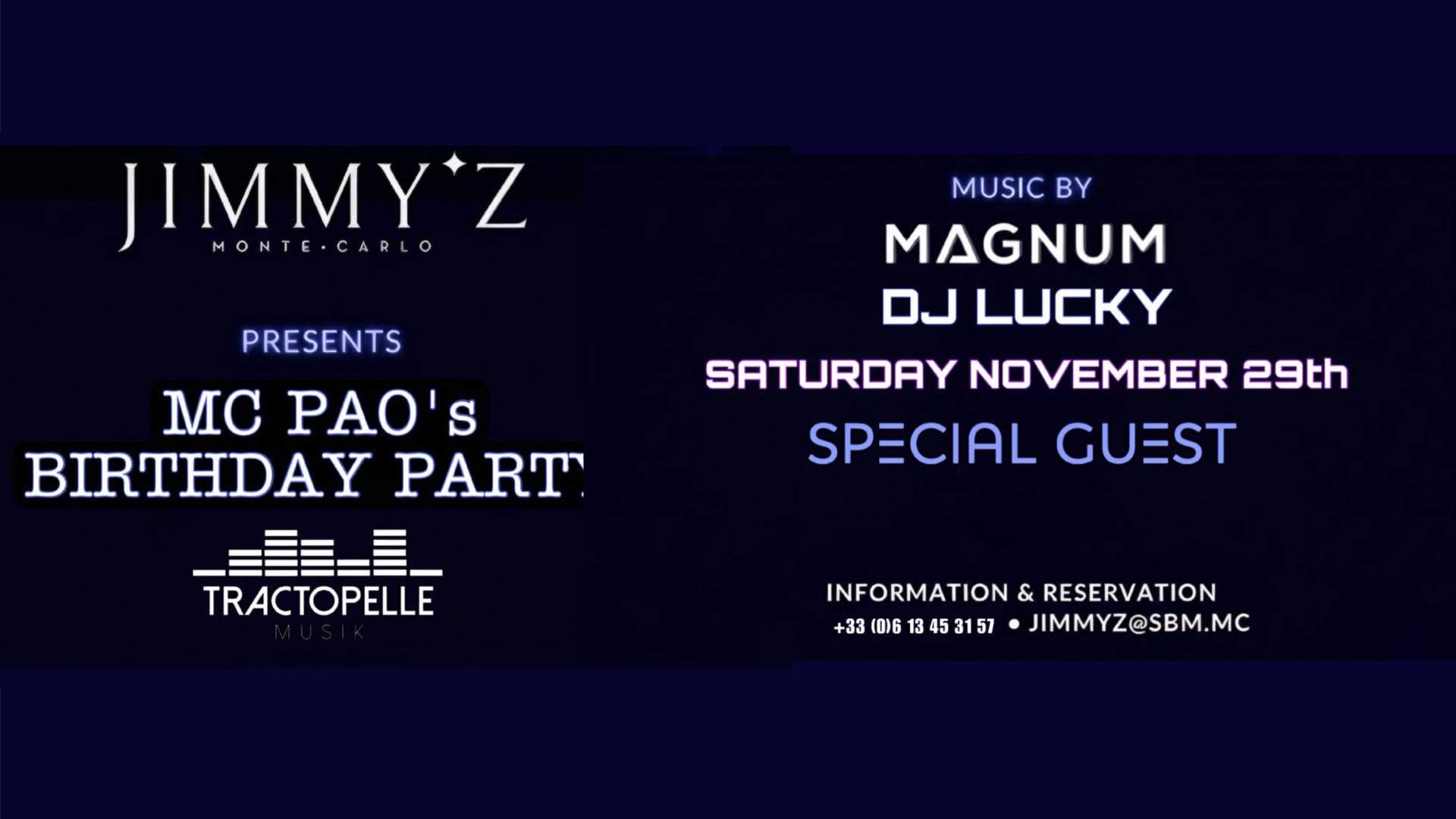 Suprise Guest + Lucky + Magnum  At Jimmy’Z MC - 29.11