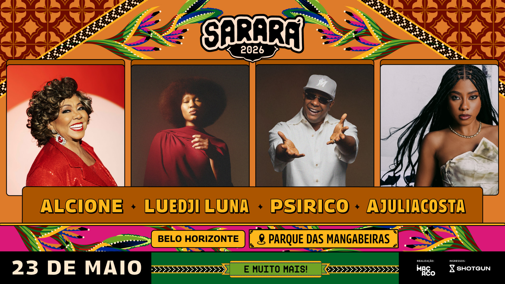 Festival Sarará 2026 | Alcione, Luedji Luna, Ajuliacosta E +