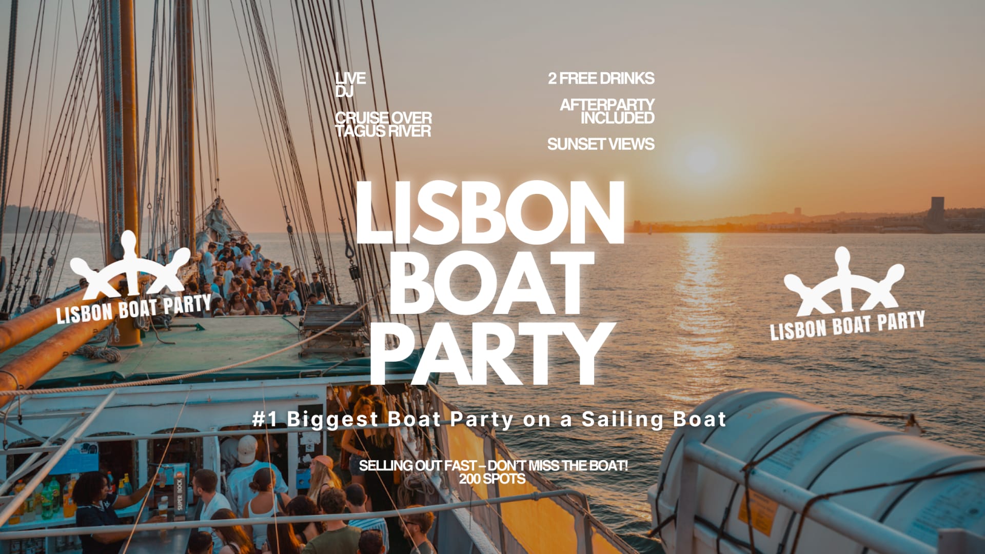 Lisbon’S #1 Sunset Boat Party - 18 April