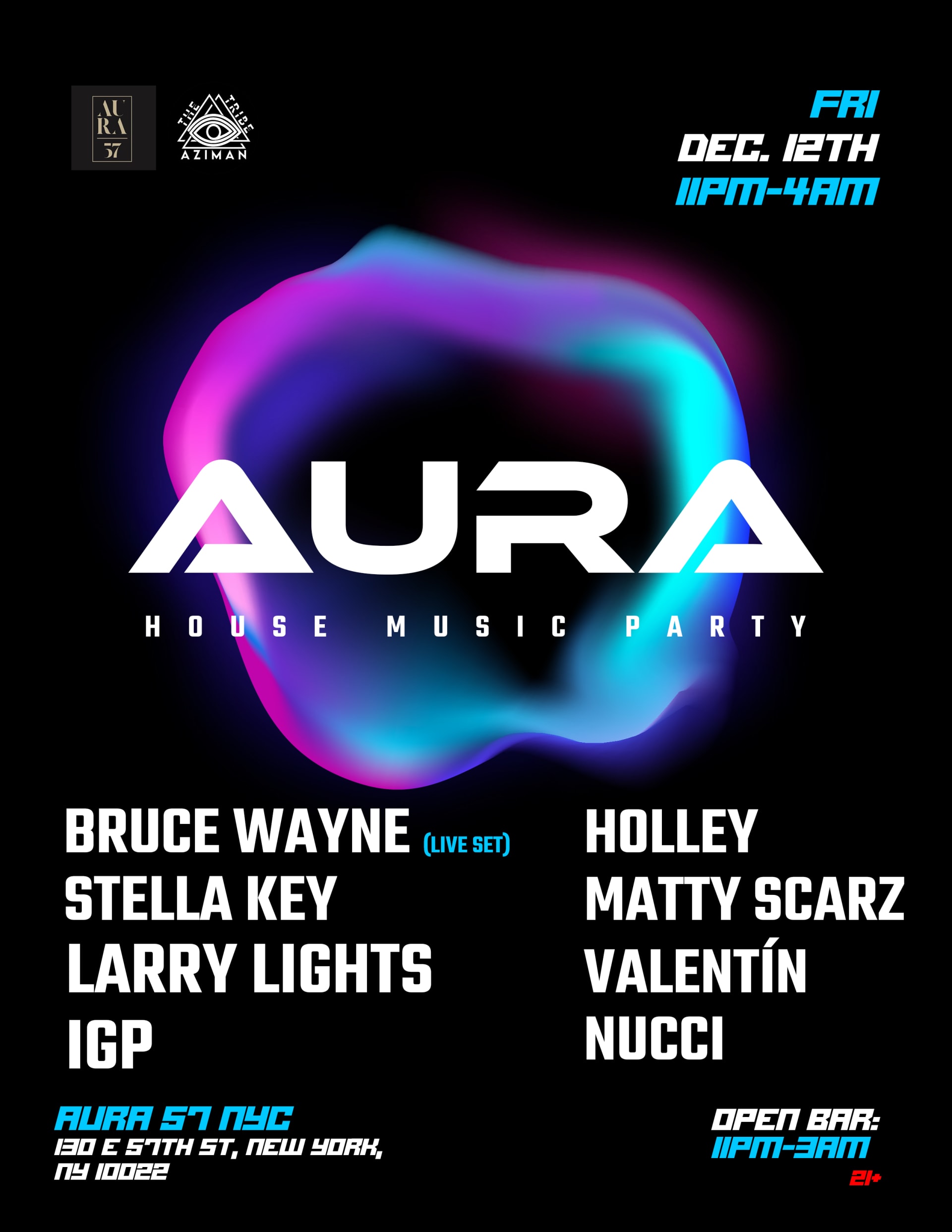 Aura (House Music Party) W/ Open Bar