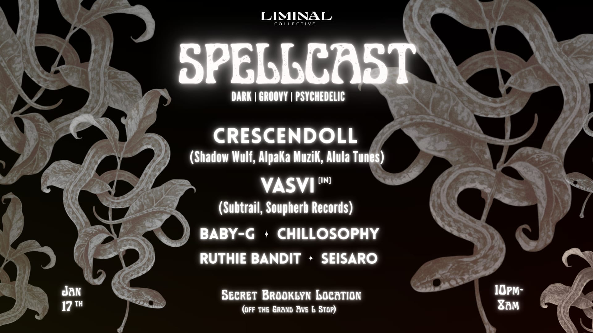 Liminal Collective: Spellcast W/ Crescendoll, Vasvi, Baby-G