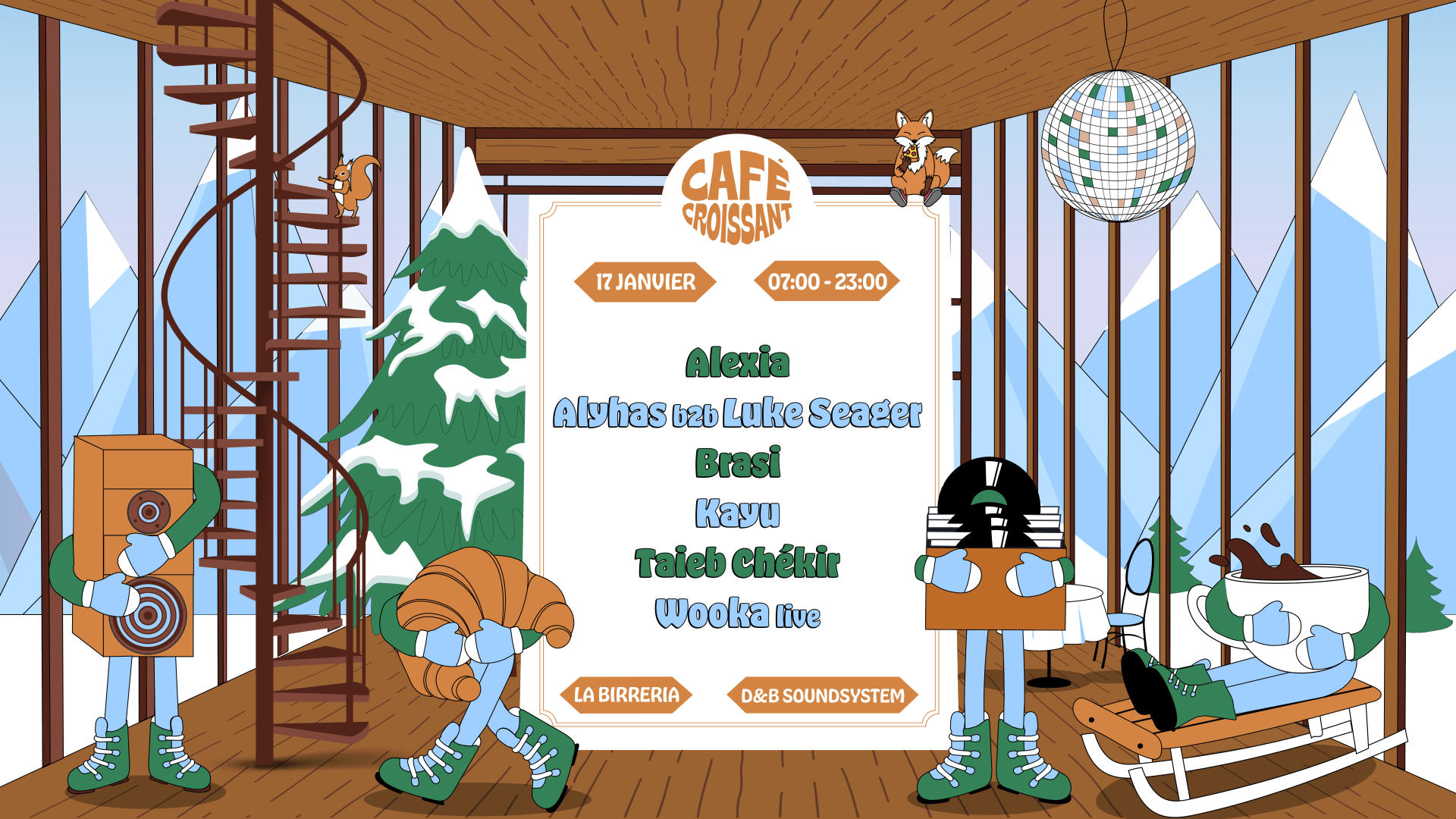 Café Croissant - After Ski Club : Brasi, Wooka Live & More