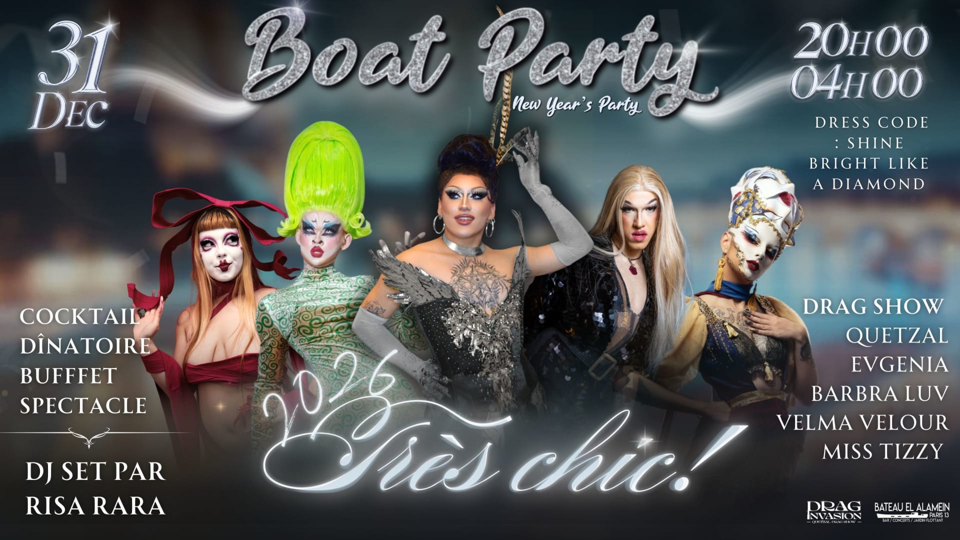Boat Party - Nouvel An 2026 Très Chic