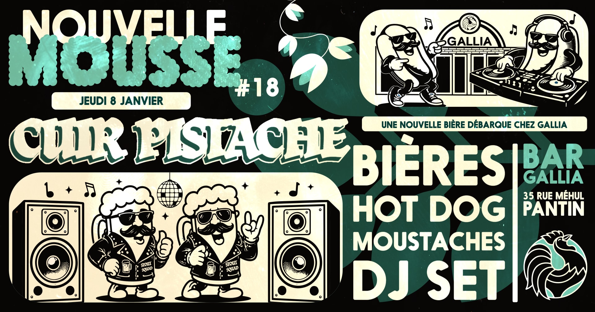 Nouvelle Mousse #18 - Cuir Pistache Au Bar Gallia