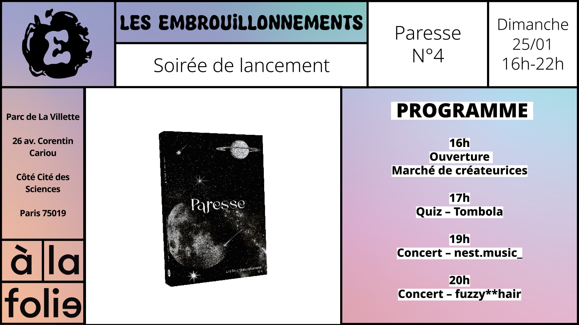 Les Embrouillonnements - Soirée De Lancement - Paresse N°4