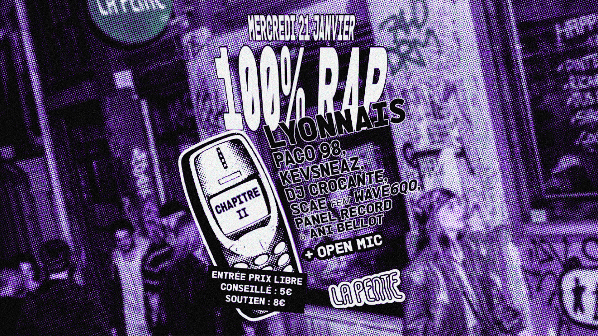 100% Rap Lyonnais (Chapitre 2) : Concerts & Open Mic !