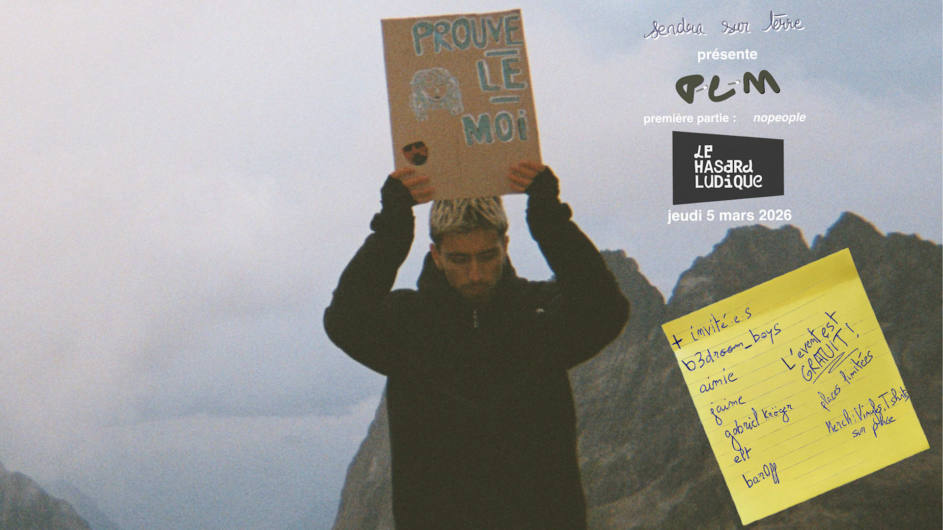 Sendra Sur Terre Présente P-L-M + Guests - Le Hasard Ludique