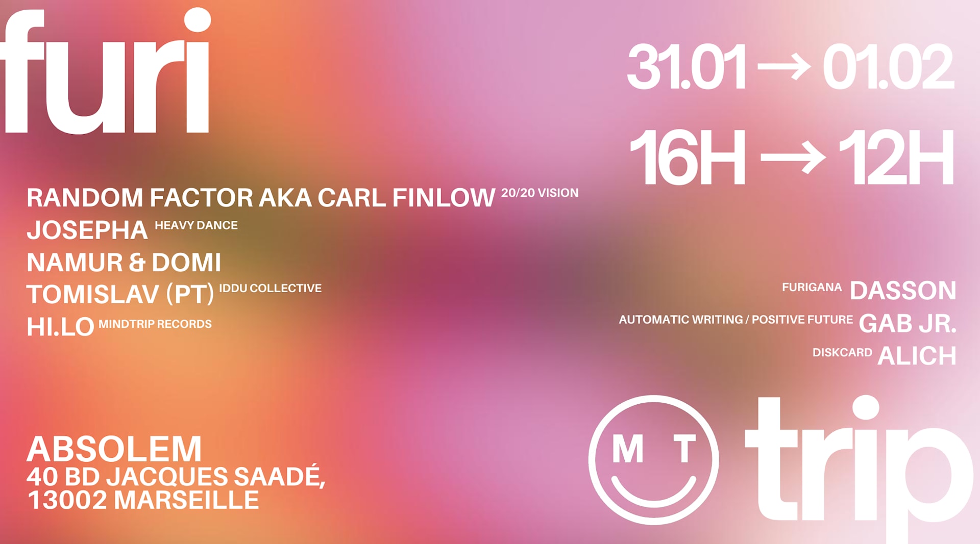 Furitrip Pres. Random Factor [Live] / 8 Djs / 20h De Teuf