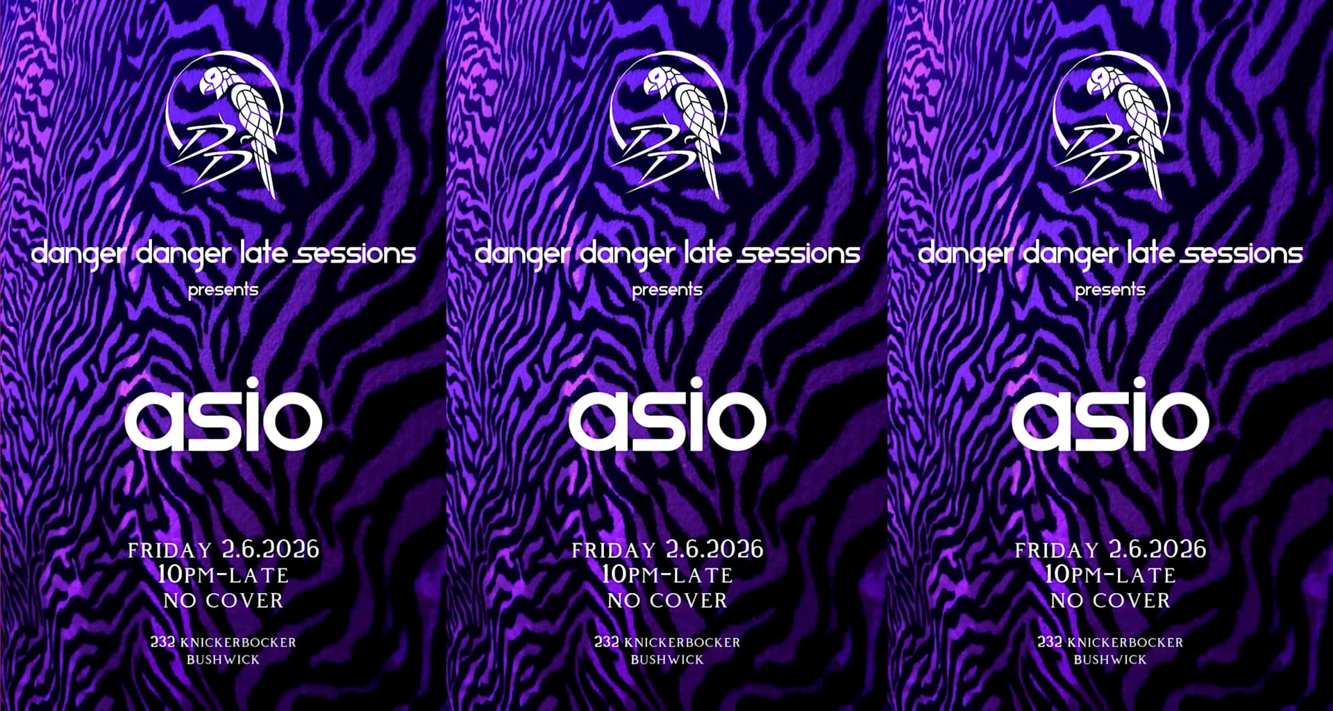 Danger Danger Late Sessions Presents Asio — Rsvp Required