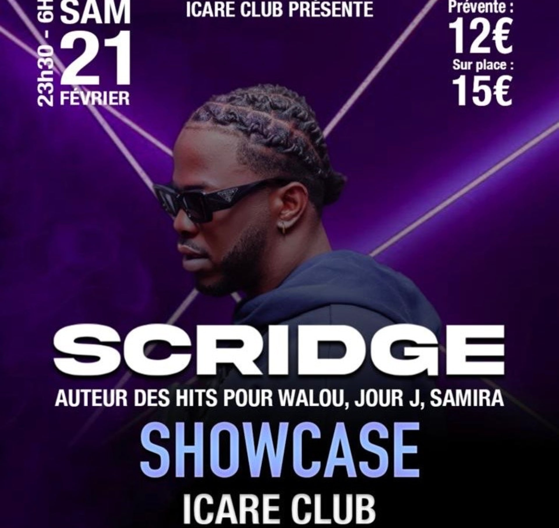 Showcase Scridge - Samedi 21 Février - Icare Club