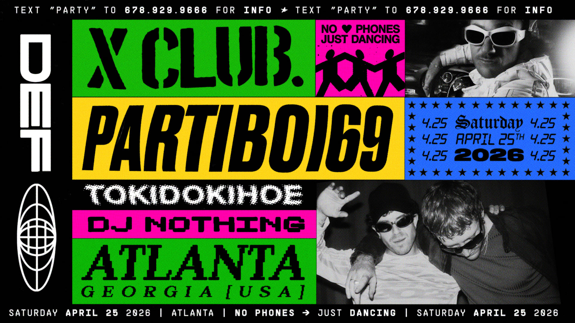 X Club., Partiboi69, Tokidokihoe, Dj Nothing At Def