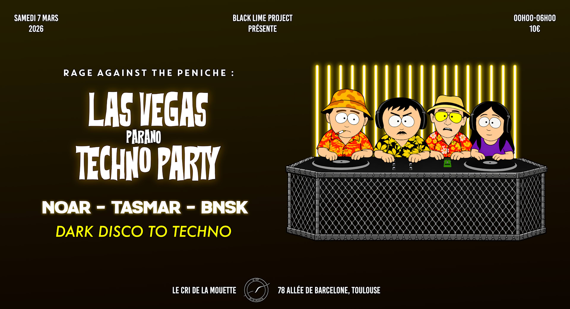 Rage Against The Péniche – Las Vegas Parano Techno Party