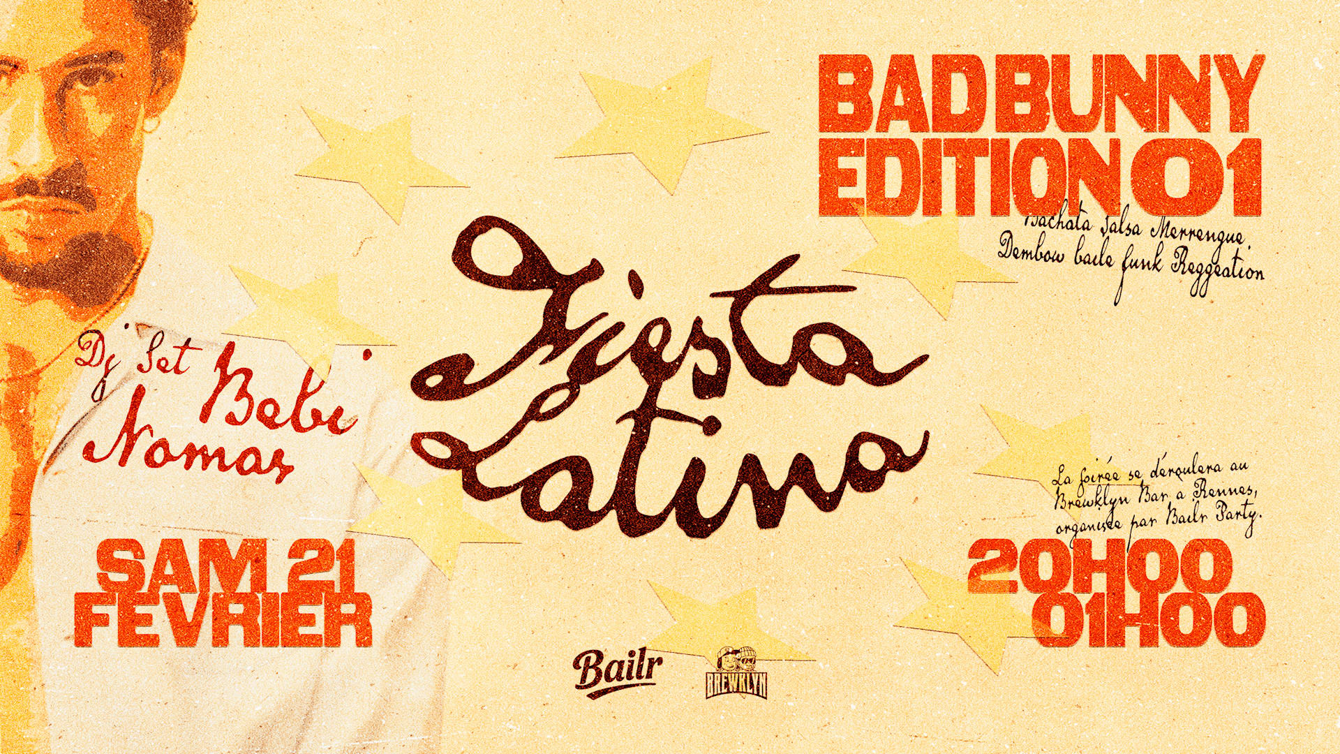Fiesta Latina - Bad Bunny #1 At Brewklyn Bar - 21/02