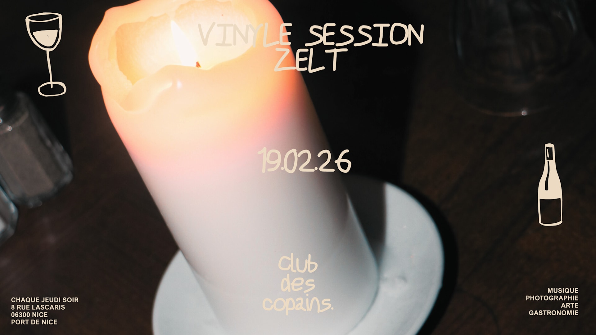 Club Des Copains -- Vinyle Dj Zelt  19 Février  Port De Nice